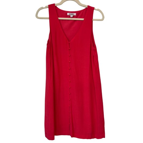 BB Dakota Sundowner Hammered Crepe Dress Women XS Button Front Boho Chic Relaxed - Picture 2 of 8